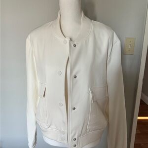 Women's White Bomber Jacket